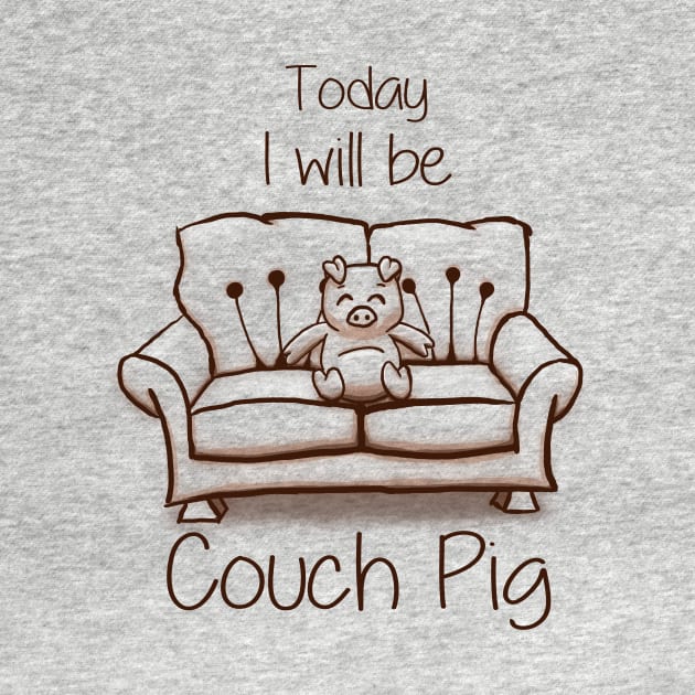 Couch Pig (Monochrome) by vpdesign